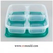 4 Compartment PP Lunch Boxes with Lids Plastic Microwave Safe BPA Free Containers