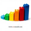 Colorful Plastic injection moulded Building Blocks